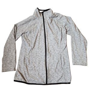 Tek Gear Essential Women’s Medium Full Zip Long Sleeve Top Gray